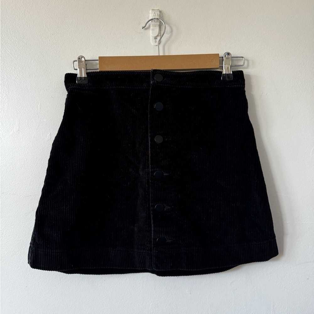 Black American Apparel Mini Cord Skirt Small, Academic